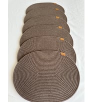 Jüt Amerikan Servis Sofra Altlığı, Masa Dekoru Supla Oval 30x40 6lı (Kahverengi)