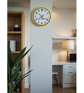 MCG  36 Cm Sarı Çocuk Odası Duvar Saati