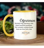 Öğretmen Kelime Anlamı Kupa (Sarı)