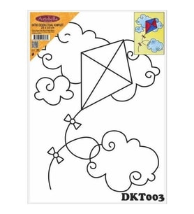 DKT003 desenli tuval kompozit boyama 25x35 cm