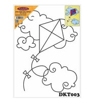 DKT003 desenli tuval kompozit boyama 25x35 cm