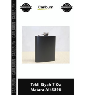 #Matara Paslanmaz Çelik Lüks Hediyelik Tasarım Metal Cep Matarası Tekli Siyah 7 Oz Matara