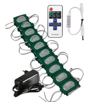 20 Adet 12 Volt 1.2 Watt Dar Açılı Tek Lensli Yeşil Led Modül 12A Tek Renk RF Dimmer 2A Priz Tipi Ad