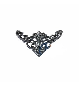 Dekoratif Köşe Süsü, Köşelik - Küçük, 19x34mm, Nikel, 100 Adet