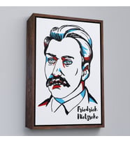 Çerçeveli Friedrich Nietzsche Dekoratif Kanvas Tablo (Kahverengi)