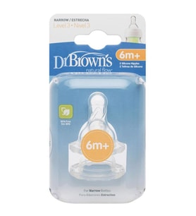 Dr. Brown's Dar Ağız 3.Seviye 6+ Silikon Biberon Emziği 2'li