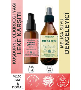 Kuşburnu Çekirdeği Yağı 100ml, Organik Melisa Suyu 150ml