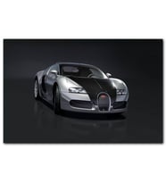 Cakatabloo Siyah Zeminde Gri Bugatti Veyron MDF Tablo