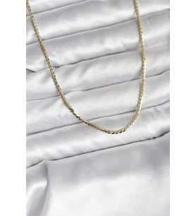 14K Gold Renk Kaplama Ezme Zincir Model CM Kadın Kolye - TJ-BKO10733