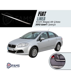 Fiat Linea Krom Bagaj Alt Çıtası 2012 Üzeri Paslanmaz Çelik