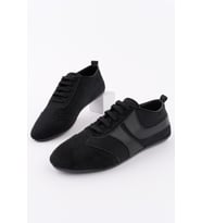 Muggo VİBE Bağcıklı Günlük Kadın Sneaker Spor Ayakkabı (Siyah)