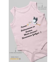 Canım Babannem ve Dedem Hazır Mısınız? Baskılı Bebek Zıbını – Çıtçıtlı Body  %100 Pamuk Sıfır Kol (Bebek Pembesi)