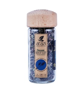 Arazi Organik Cam Kavanoz Mavi Çay 20 gr
