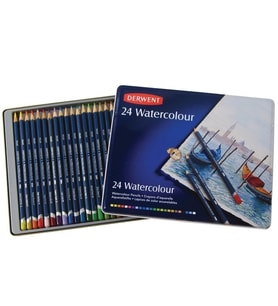 DERWENT WATERCOLOUR - SULUBOYA KALEMİ 24 RENK TENEKE KUTU