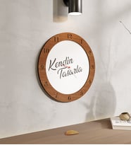 Kişiye Özel Kendin Tasarla Baskılı Ahşap Duvar Saati