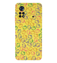 Xiaomi Poco X4 Pro Uyumlu Lansman Kılıf Hello Kitty Tasarımlı İçi Kadife Kapak-Sarı (Şeffaf)