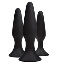 Fastieshop Silikon  Plug Set - 3'lü (Siyah)