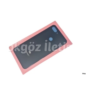 Tkgz Xiaomi Mi 8 Lite Arka Kapak Batarya Pil Kapağı (CAM) SİYAH