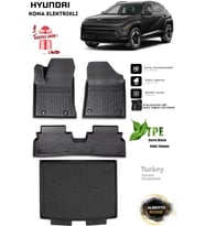 Hyundai Kona Elektrikli 2026 Araca Özel 3D Paspas Ve 3D Bagaj Havuzu