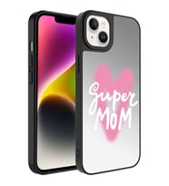 Apple iPhone 14 Plus Kılıf Aynalı Desenli Kamera Korumalı Parlak Mirror Kapak (Renksiz)