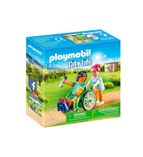 Playmobil City Life 70193 Tekerlekli Sandalyedeki Hasta, Yaşlar 4 ve Üzeri