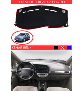 Chevrolet Rezzo 2000-2011 Için Uygun Torpido Koruma Halısı Siyah Kenar Renk Kırmızı