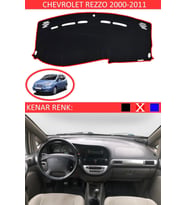 Chevrolet Rezzo 2000-2011 Için Uygun Torpido Koruma Halısı Siyah Kenar Renk Kırmızı