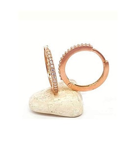 rose gold gümüş halka küpe