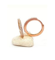 rose gold gümüş halka küpe