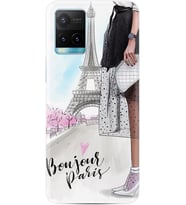 Vivo Y33S Kılıf Resimli Desenli Baskılı Silikon Kılıf Bonjour Paris 1419