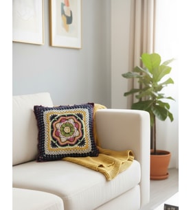 Lacivert Mandala Kırlent