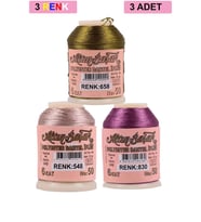 3 Adet Altınbaşak Oya ve Dantel İpi 20 gr - Royaleks - No: 548 - 830 - 658