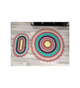 %100 El Örgüsü Balkon/kapı Önü Yanma Paspas (STD)