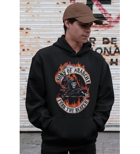 Sons Of Anarchy Dizi Baskılı Unisex Oversize Hoodie