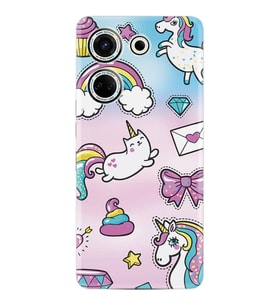Camon 20 Kılıf Silikon Desen Özel Seri Unicorn Mektup 1800