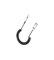 Bluetooth AUX Araç Adaptörü USB 3.5mm Kablosuz Müzik Alıcı (Siyah)