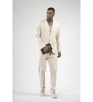 Slim Fit Kalıp Erkek Pamuklu Keten Alt Üst Takım