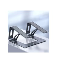 Ergonomik Alüminyum Laptop Standı, Gri, Hafif ve Sağlam Tasarım