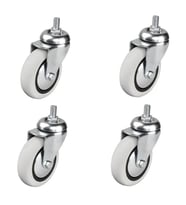 4 Adet Hts Döner 3/8 Vidalı Mobilya Tekeri Çap : 74 mm Kod : 352 (Gri)