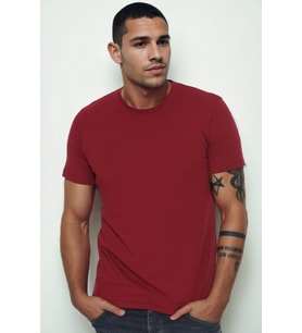 Dewberry Erkek Pamuklu Bisiklet Yaka Tişört Bordo T9569 Casual Stil, Jean ve Şort Kombini, Seyahat Gardırobu