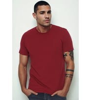 Dewberry Erkek Pamuklu Bisiklet Yaka Tişört Bordo T9569 Casual Stil, Jean ve Şort Kombini, Seyahat Gardırobu