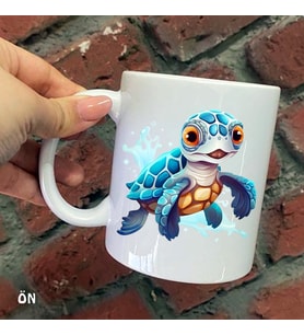 Size Özel Caretta Caretta yavrusu Seramik Baskılı Kupa Bardaklar