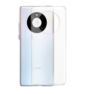 GOR Huawei Mate 40 Pro Kılıf Kamera Korumalı Şeffaf Silikon Kılıf (Şeffaf Hologram)