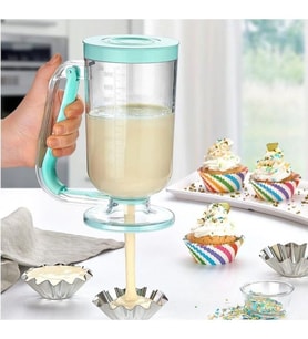 Pratik Hamur Dağıtıcı Ölçekli Pancake Cupkek Krep Muffin Akıtma,Hamur Porsiyonlayıcı