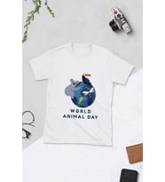 Dünya Hayvanları Koruma Günü Tasarımlı T-shirt