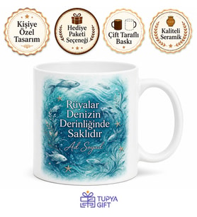 Balık Burcu Hayalperestliği Okyanus Derinliği Romantik Seramik Kupa Bardak Hediye