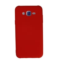Samsung Galaxy J7 Kılıf Nano İçi Kadife Silikon - Kırmızı