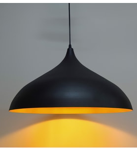 RİOLİGHT RETRO SİYAH İÇİ ALTIN TEKLİ METAL SARKIT