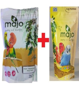 KUŞ MAMASI (TÜM KUŞLAR İÇİNDİR) 150 GR + Kuş Kızıştırıcı (Nijer Tamamlayıcı Kuş Yemi 350GR)