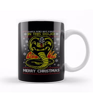 Karate Kid Cobra Kai Christmas Knit Pattern Kupa Bardak Porselen